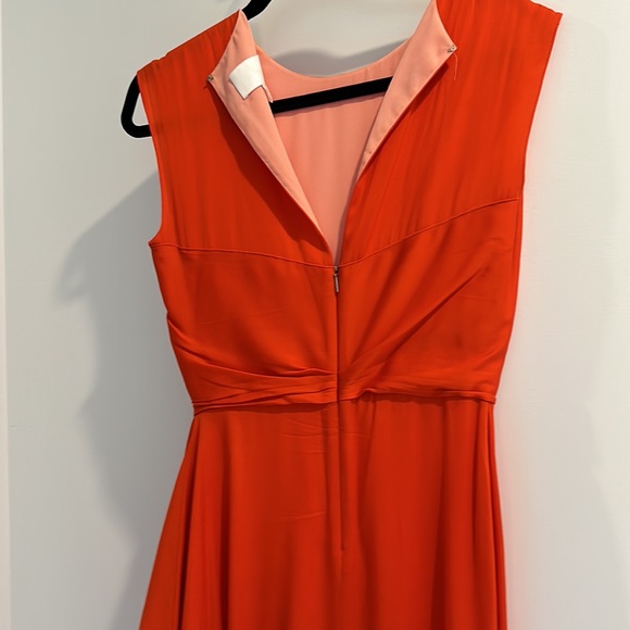 BOSS beautiful coral dress with peach liner. Size 2 - Picture 3 of 4